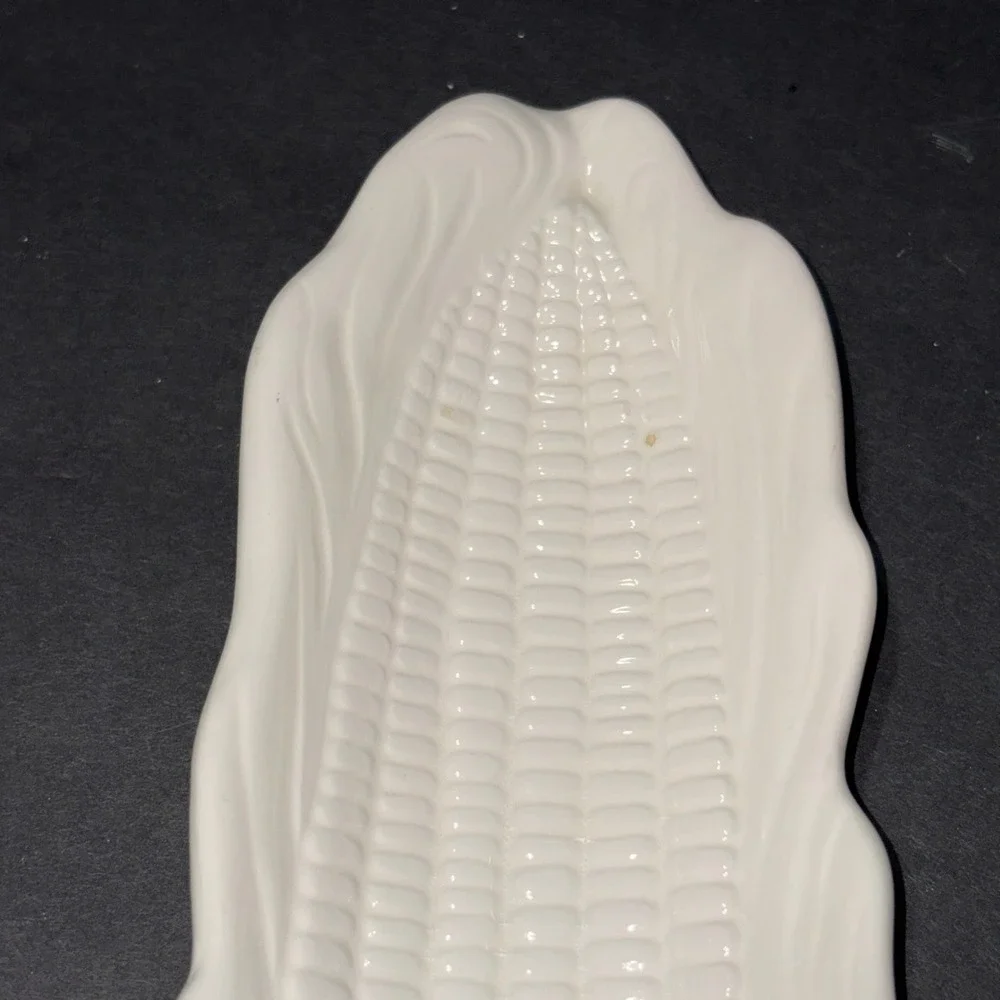 Vintage Pier 1 Ceramic White Corn on the Cob Dishes Set of 4 Made In Japan